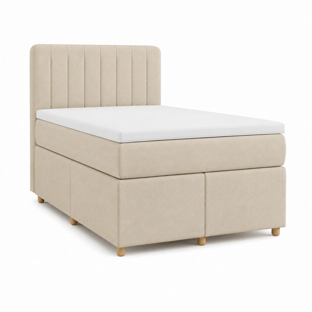 Boxspringbett Beige Polyester Rechteckig 160 x 200 cm