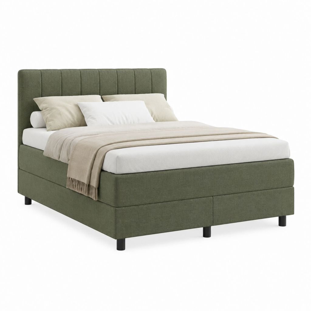 Boxspringbett Grün mit Polyesterbezug Rechteckig 180 x 200 cm