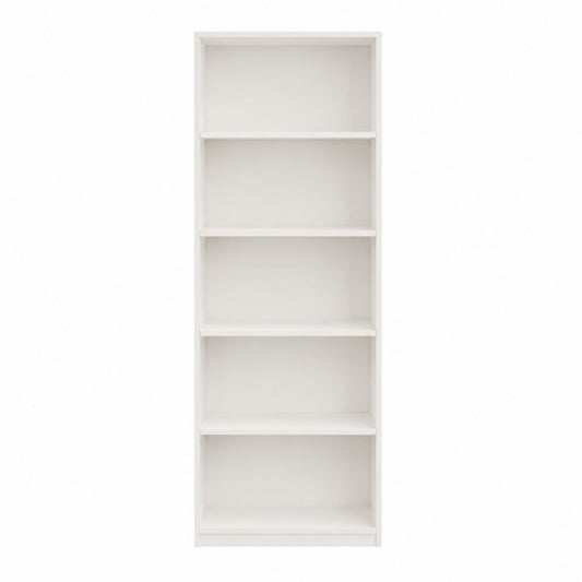 Bücherregal Weiß aus Spanplatte rechteckig 60 x 30 x 180 cm mit 5 Fächern