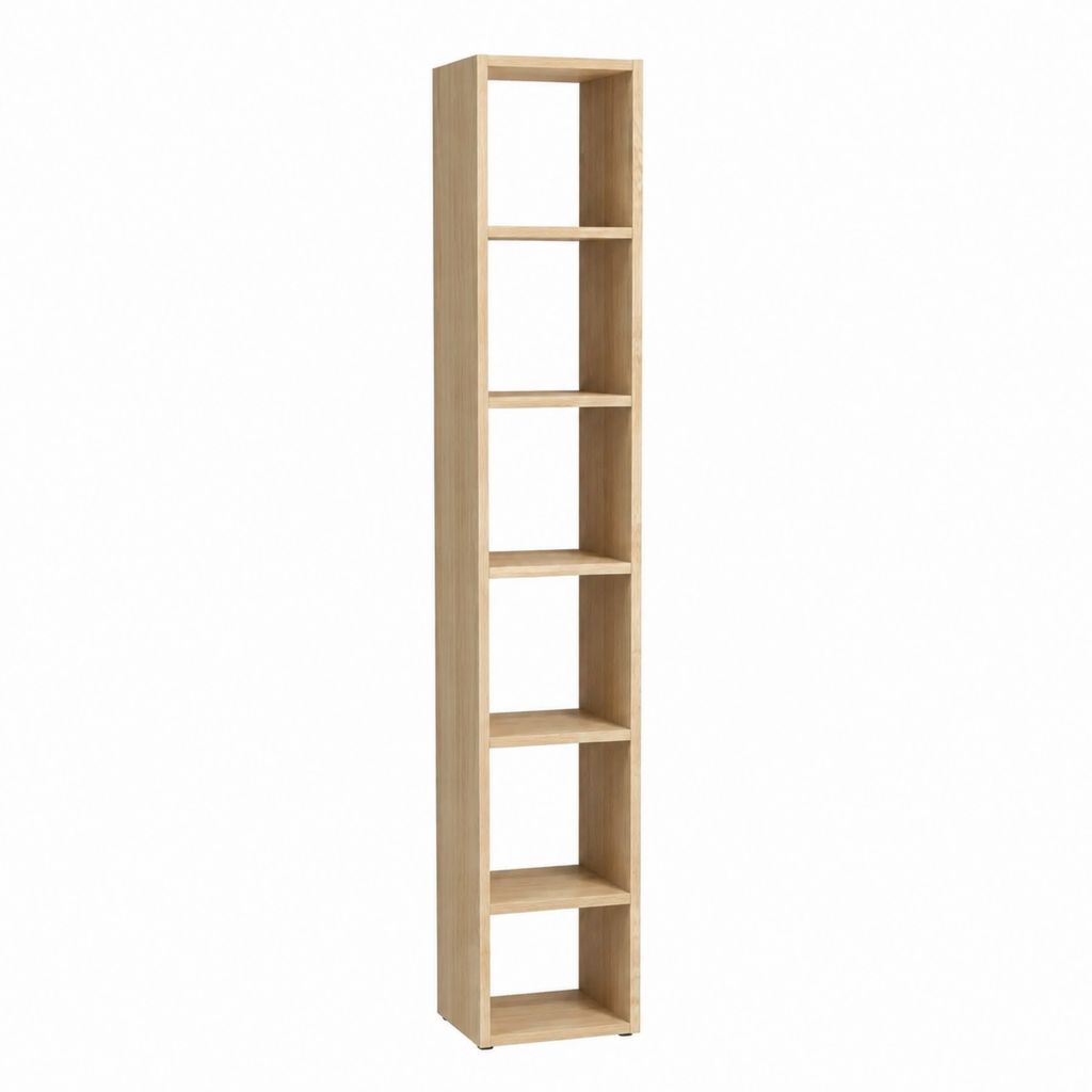Standregal Bücherregal Sonoma-Eiche Spanplatte rechteckig 30 x 29 x 190 cm mit 6 offenen Fächern