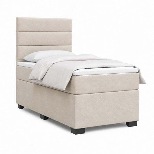 Polsterbett Einzelbett Beige Polyester Rechteckig 90 x 200 cm