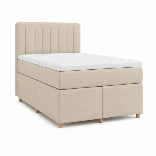 Boxspringbett Beige Polyester Rechteckig 160 x 200 cm